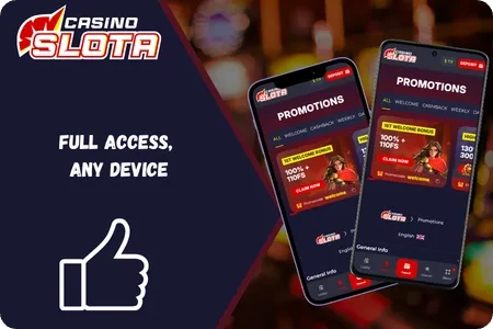 Screenshot dell'app Slota Casino